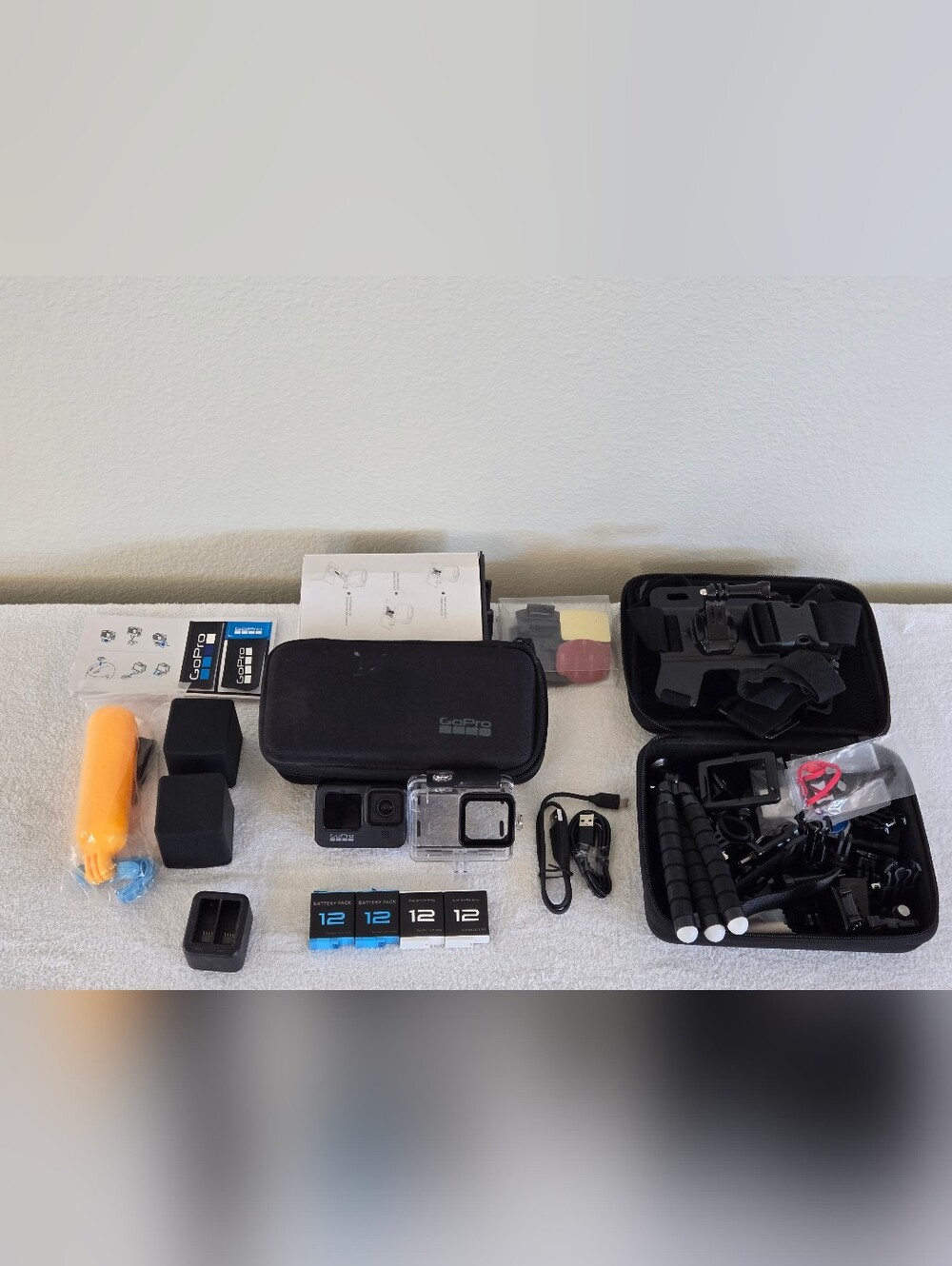 GoPro HERO9 Black Camera 5K Video W/Premium Accessories Black *TESTED & WORKING*
